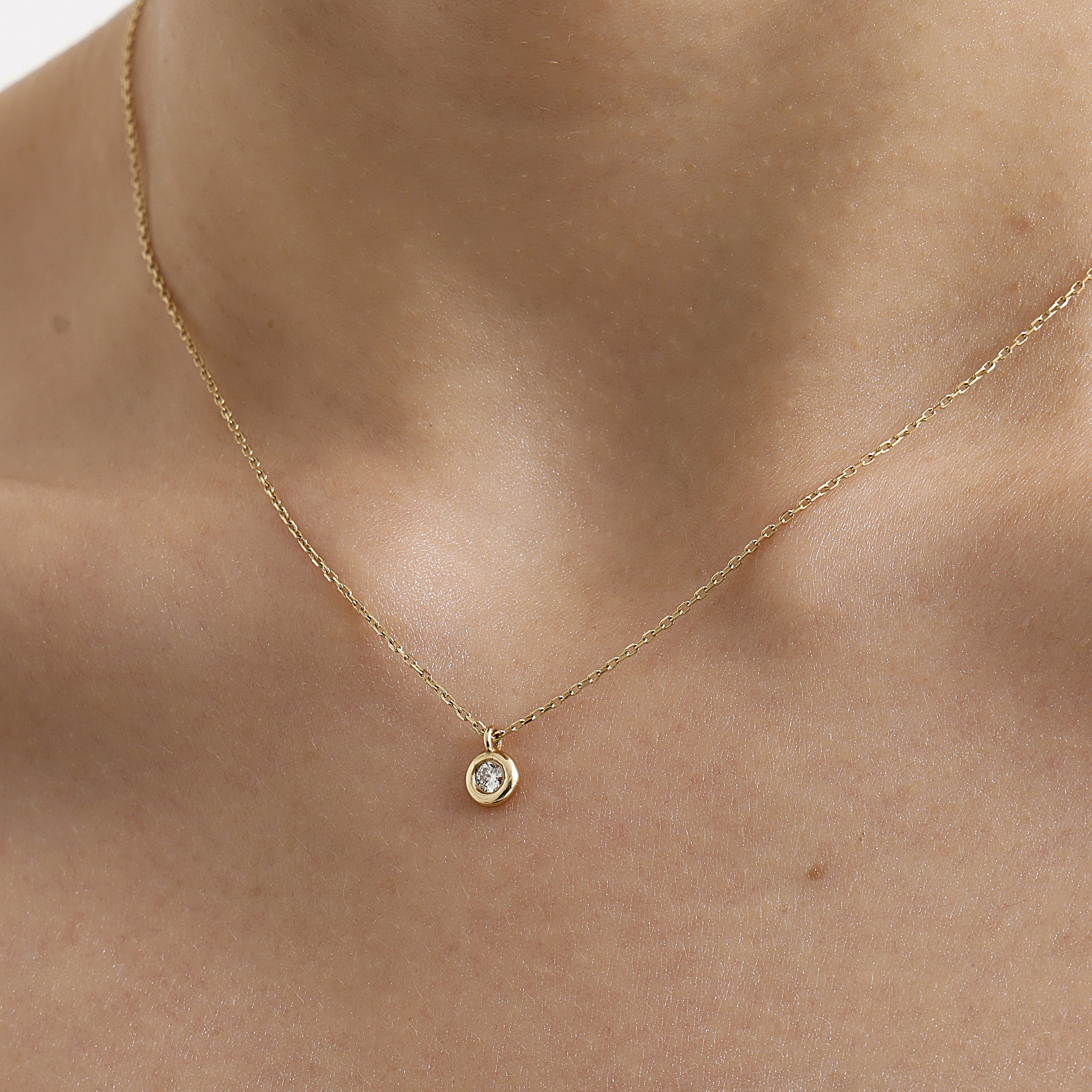 Golden Orb Diamond Necklace